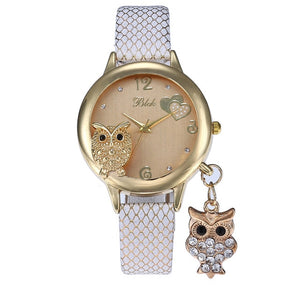 Lady Owl Charm Diamond Watch